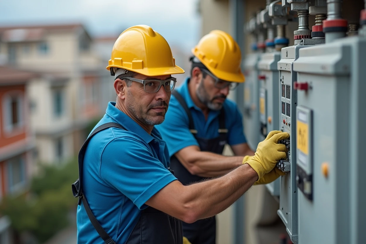 Tablero de distribución eléctrica con protecciones y rotulado